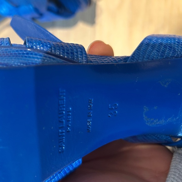 Yves Saint Laurent Tribute 75 | Blue Embossed Crocodile | Size 35 - Picture 7 of 8